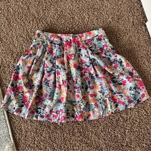 J Crew floral mini skirt